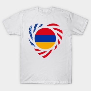 Armenian Multinational Patriot Flag Series (Heart) T-Shirt